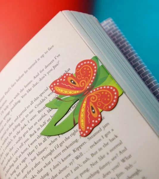 Magnetic bookmarks, bookmarks with butterflies | Set of 2